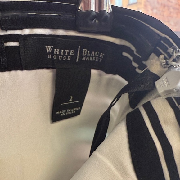 White House Black Market Strapless Striped Dress in Blue, Black, and White - Picture 2 of 5